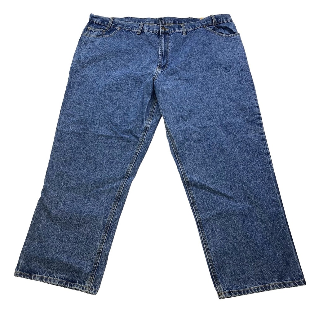 NWT RK Brand Real Work Wear Men's Denim Jeans Size 48x30 Relaxed Fit Cotton Blue